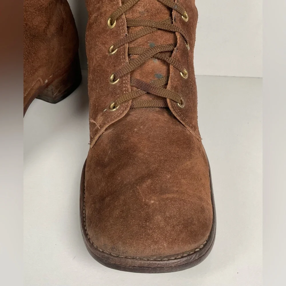 Vintage Tall Suede Lace Up Boots | USA Made | 1960s | Men’s 12 D